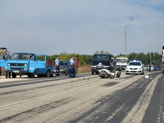 Φωτογραφία ντοκουμέντο από το τροχαίο.
